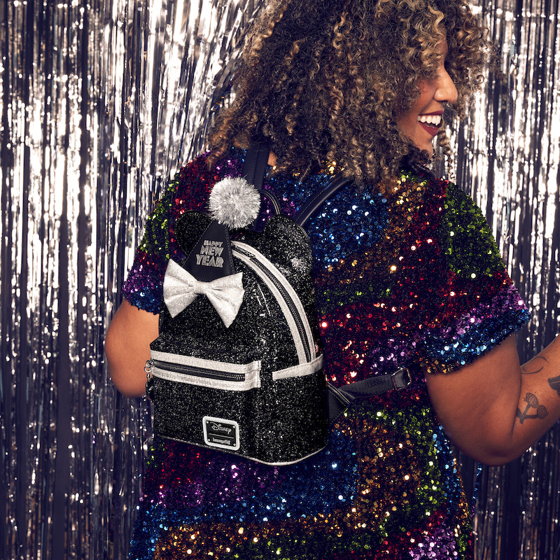 Black glitter best sale mini backpack